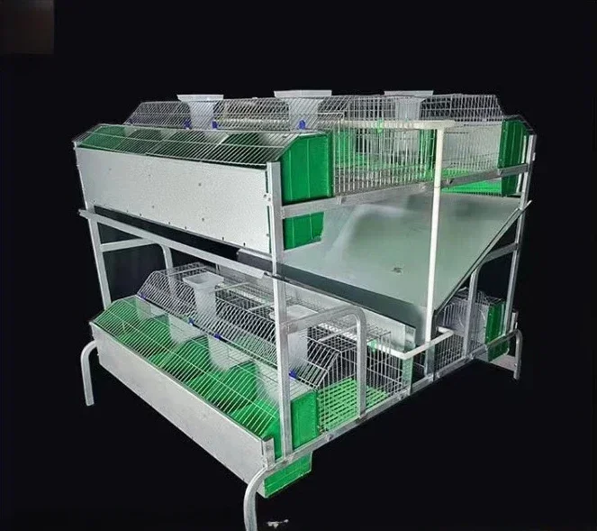 

16-позиционная клетка для кроликов в европейском стиле, клетки для разведения, аксессуары для клеток для кроликов, многослойная вертикальная клетка для кроликов