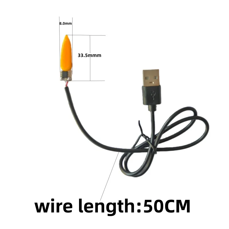 Dynamic Flame Lamp Core PCBA 5V USB Interface Corn Shaped Light Wick Board For Artificial Candle Creative Lighting