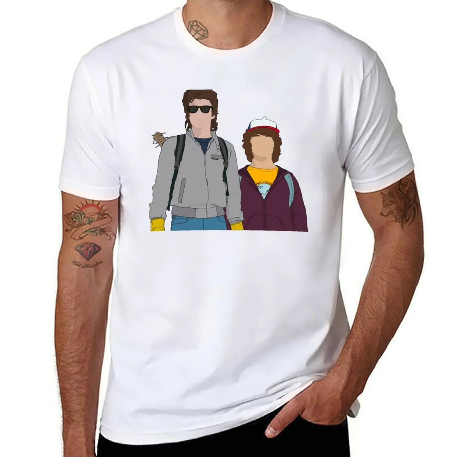 

Dustin and Steve Design T-Shirt t shirts with prints man t shirt cotton T-Shirt