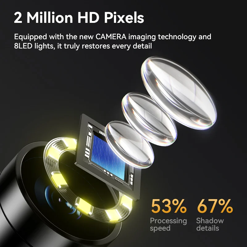 Lafoch 4.3 polegadas boroscópio 3.9mm/6mm/8mm câmera hd 1920*1440 1080p com iluminação led para inspeção de encanamento de reparo automotivo