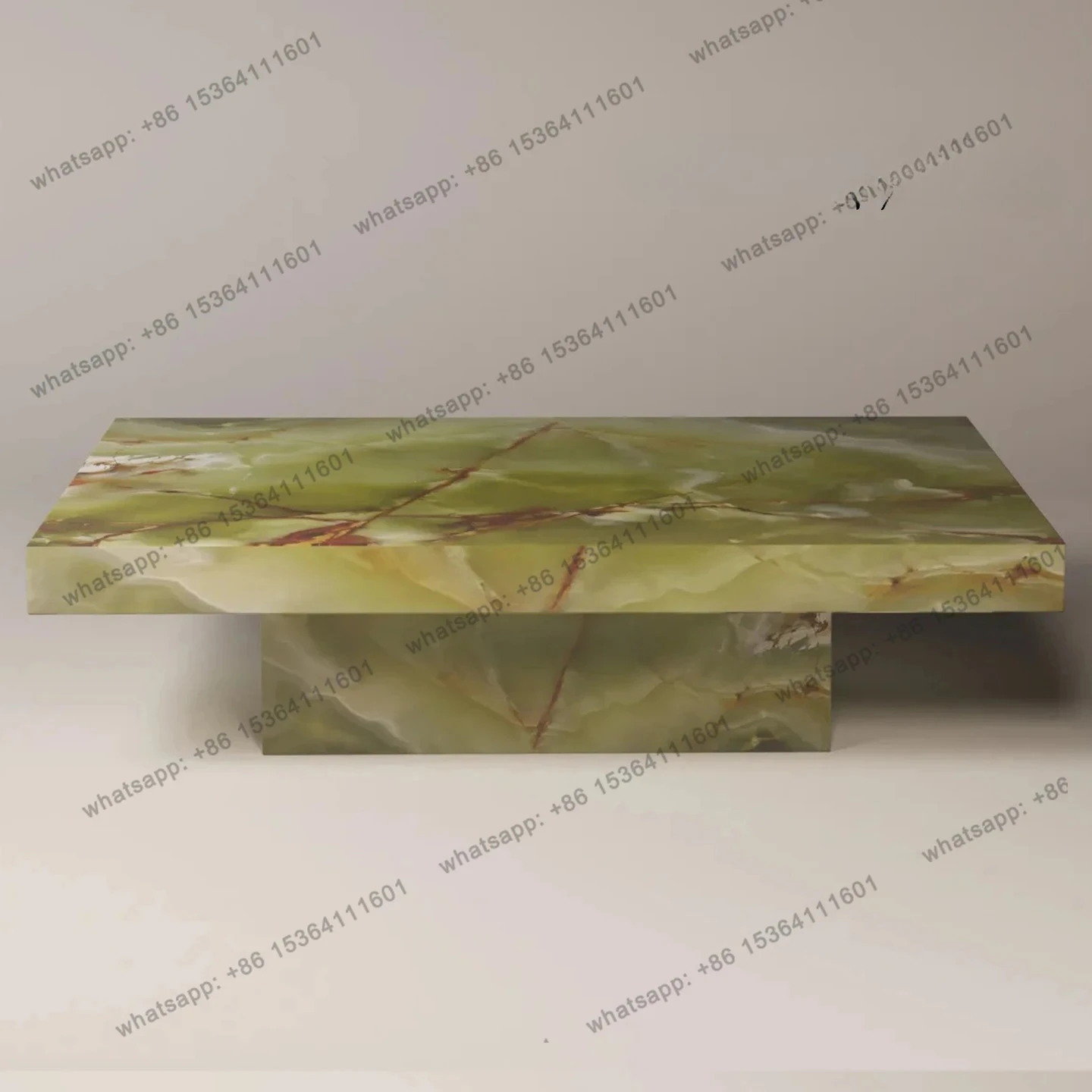 

CC Italian minimalist natural marble coffee table light luxury modern living room high-end designer creativity