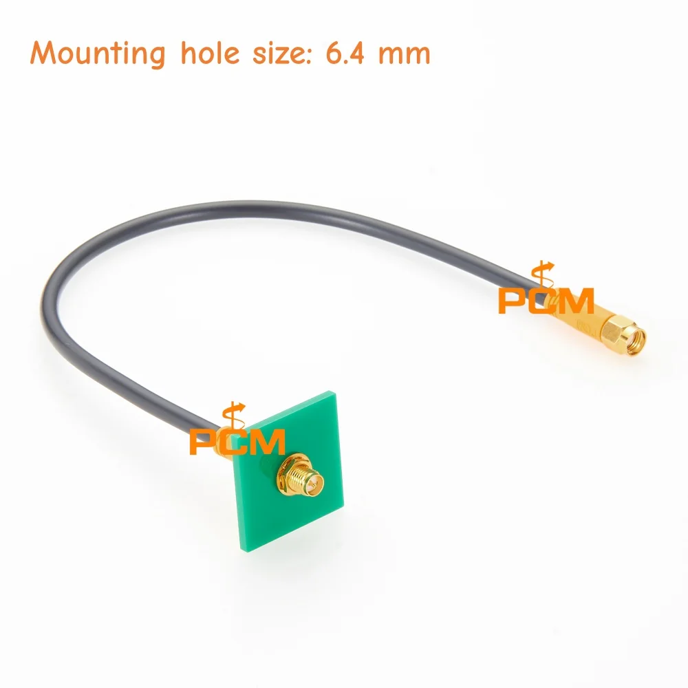 RP-SMA Male to Female RG58 RF Cable with Bulkhead Panel Mount Connector for WiFi Router Antenna Wireless Networking Equipment