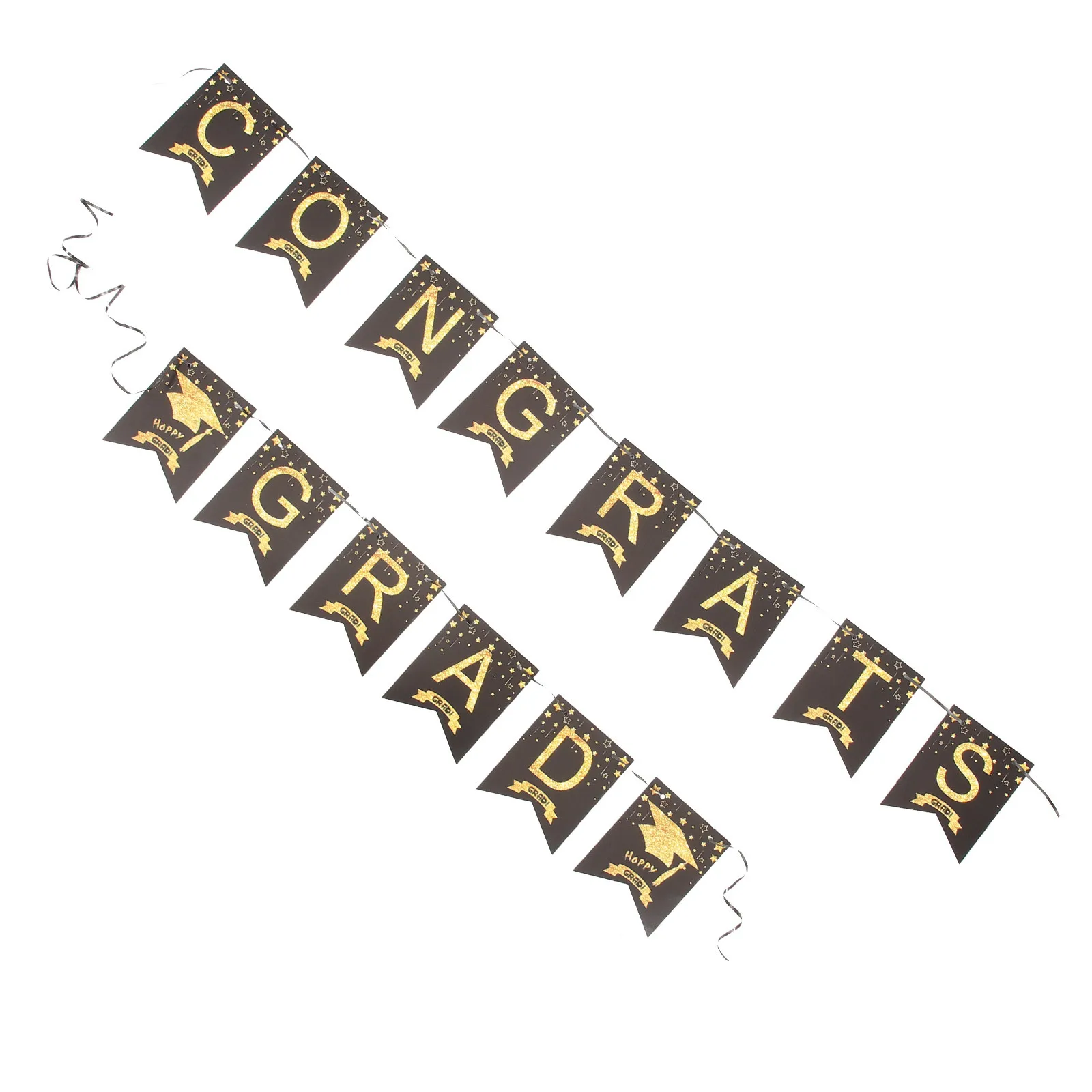 

1Set Graduation Banner Bright Decorative Hanging Flag Graduation Party Decoration Background Banner Congrats Grad Party
