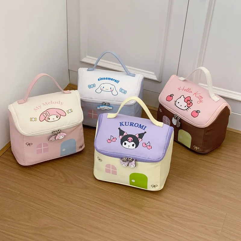 

Hello Kitty Kuromi Sanrio Collision Color Cosmetic Bag Large Capacity Waterproof Makeup Organizer Travel Toiletry Case
