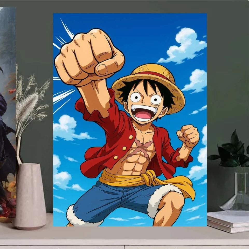 Oil Painting One Piece Luffy Portrait By Numbers Wall Decor for Living Room Bedroom Home Decor Gift No Frame