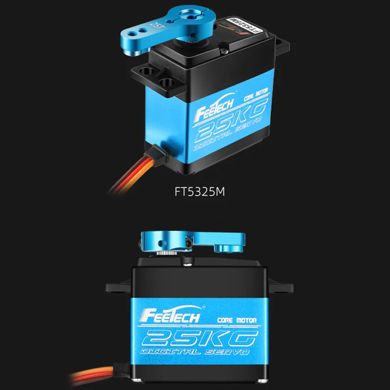 Feetech FT5325M FT5320M Wodoodporne Serwo 25KG 20KG Szybkie Serwo Cyfrowe RC Baja z Metalowymi Przekładniami i Ramieniem 25T do Samochodów w Skali 1/8 1/10