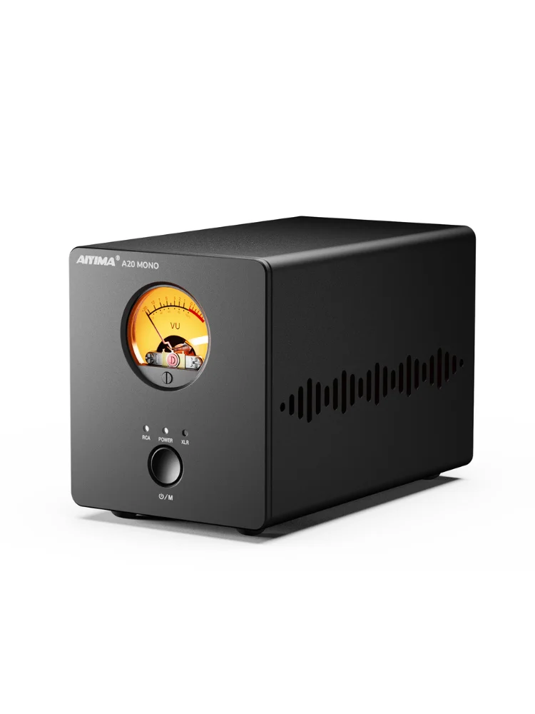 AIYIMA A20 Mono TPA3255 OPA1612 Hi-Fi Vollständig Symmetrischer Mono-Leistungsverstärker 300W 4Ω Klasse D Retro VU-Meter HPF SUB OUT XLR PFFB