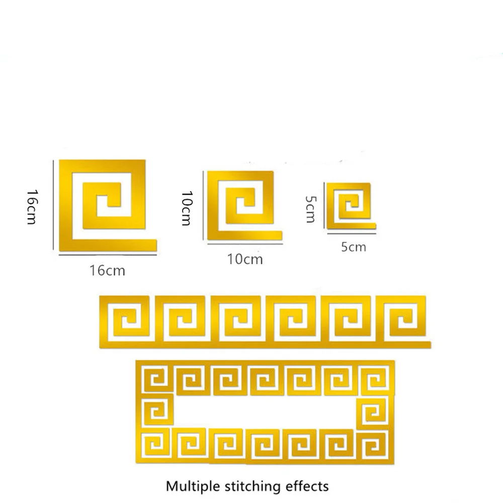 10Pc อะคริลิคกาวสติ๊กเกอร์ติดผนังสำหรับห้องนั่งเล่นห้องนอนขอบมุม Strip Line Wall Decor บ้าน office Decor