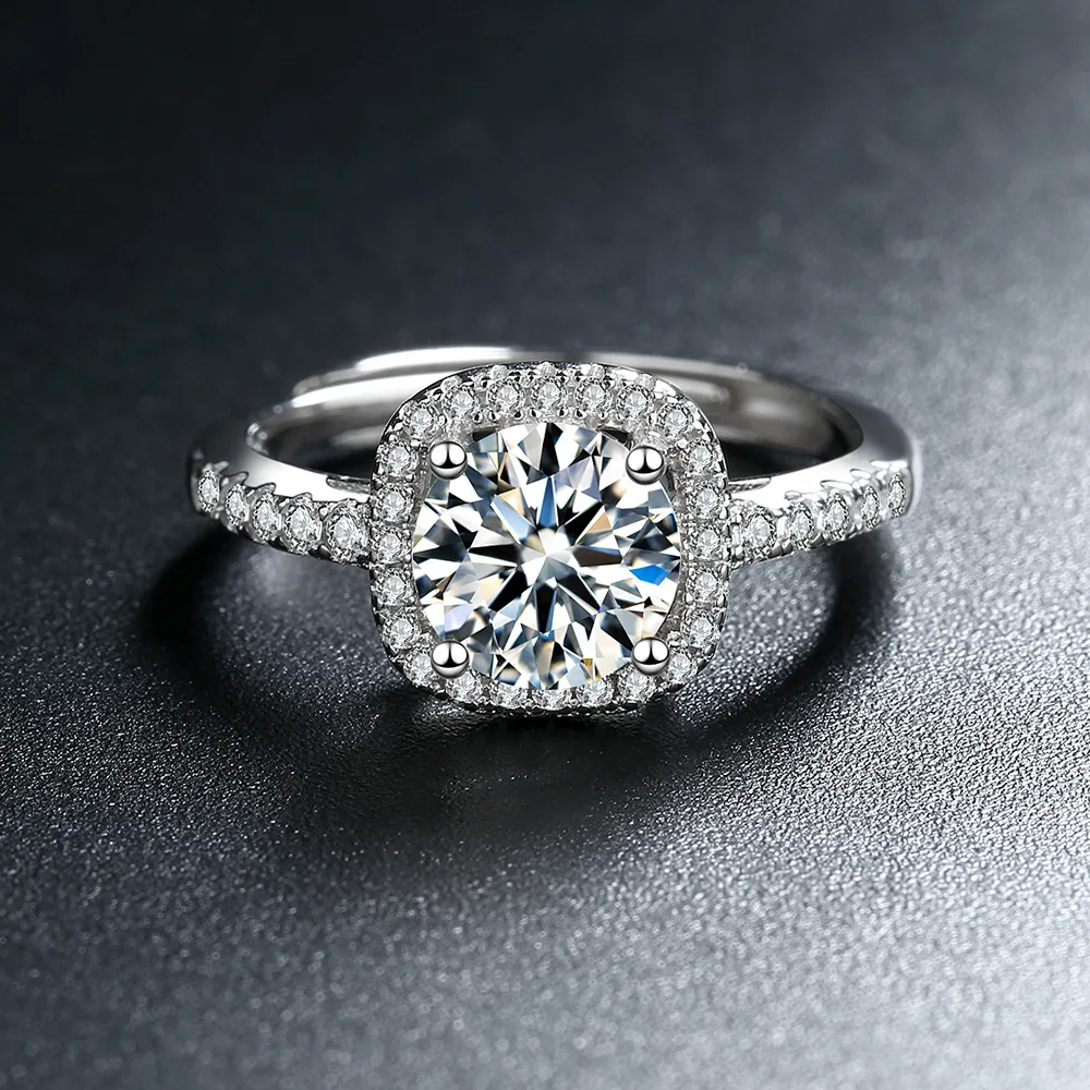 925 Sterling Silber Ring Luxuriöser 5A Zirkon für Damen Verlobung Hochzeit Einfacher Schmuck Geburtstagsgeschenke Modisches Hochwertiges Geschenk