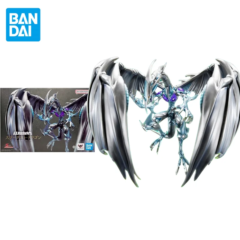 

Bandai Original Yu-Gi-Oh! Anime Figure SHM Stardust Dragon 5DS Action Figure Toys for Kids Gift Collectible Model Ornaments