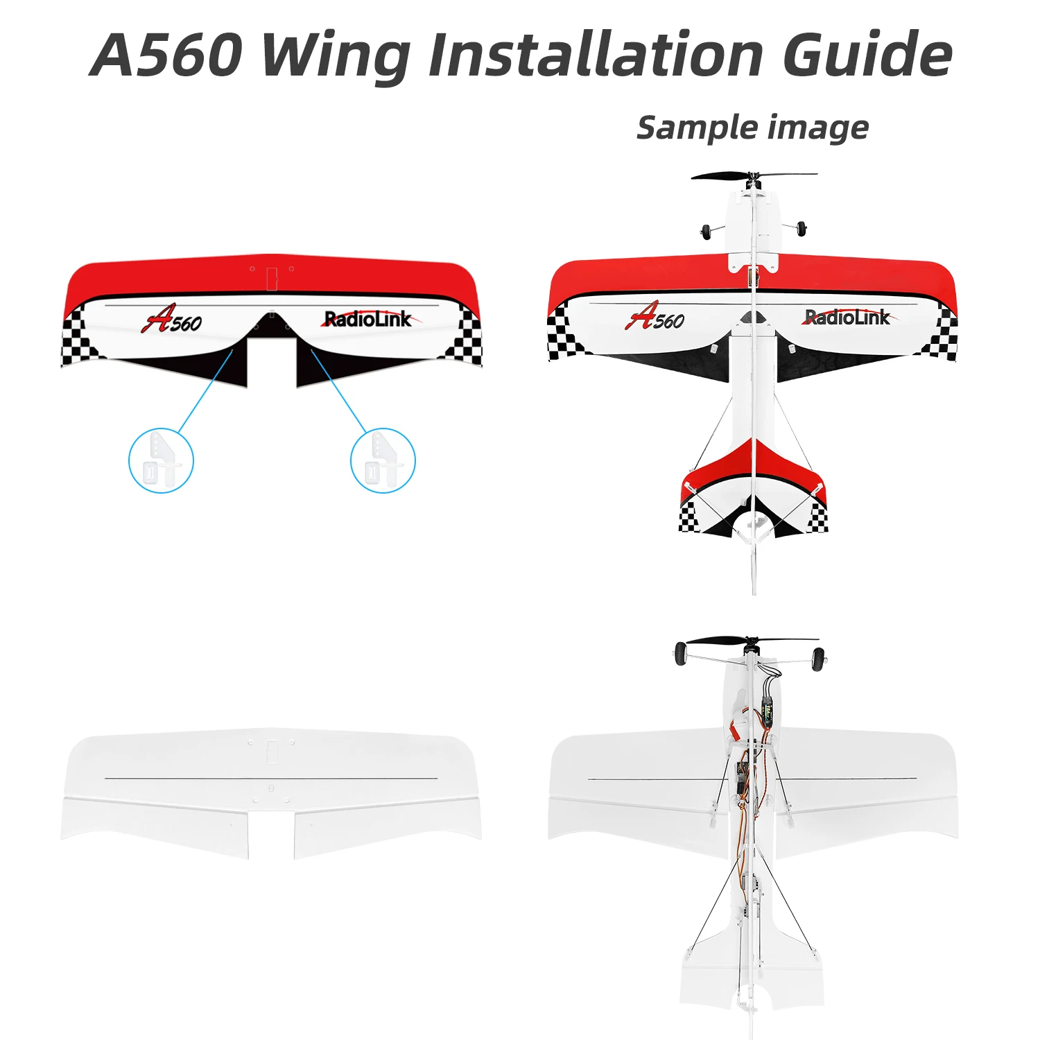 Radiolink Original Spare Parts for New A560 Fixed Airplane Plastic Fasteners Accessories Replacement