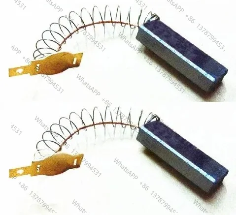 2pcs Spring and Wires 6.3x11x32mm Electric Motor Carbon Brushes Power Tool 15/64