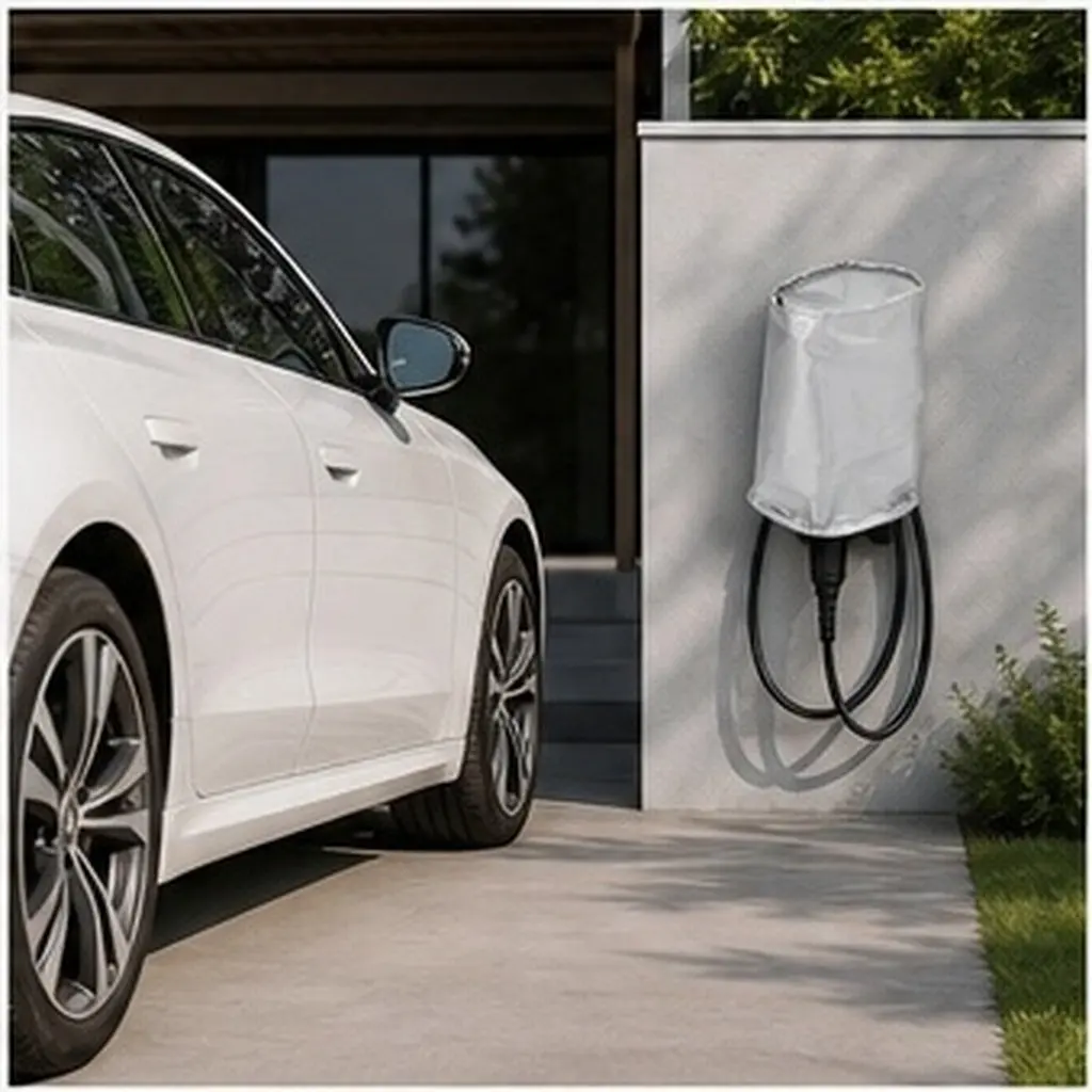 Ev Charging Port Protective Cover Waterproof Car Charging Station Rainproof Cover Outdoor Electric Vehicle Charger Shield