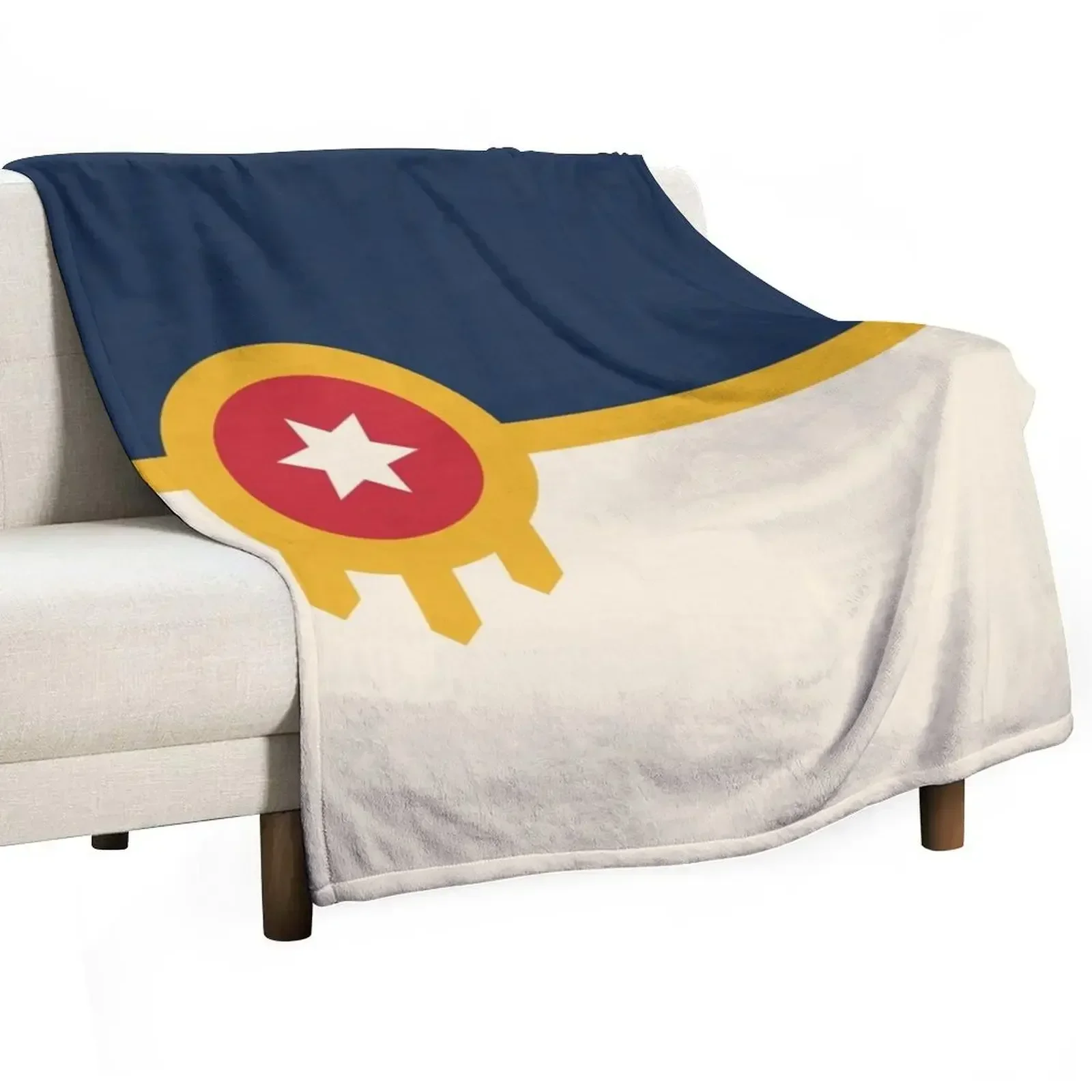 Tulsa Flag Throw Blanket Moving Vintage Multi-Purpose Bed Fashionable Blankets