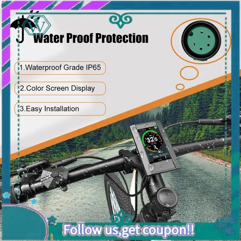 Upgraded Electric Bike LCD Color Display 850C UART Protocol For Bafang BBS01B BBS 02B BBSHD Mid Motor Conversion 5Pin Female