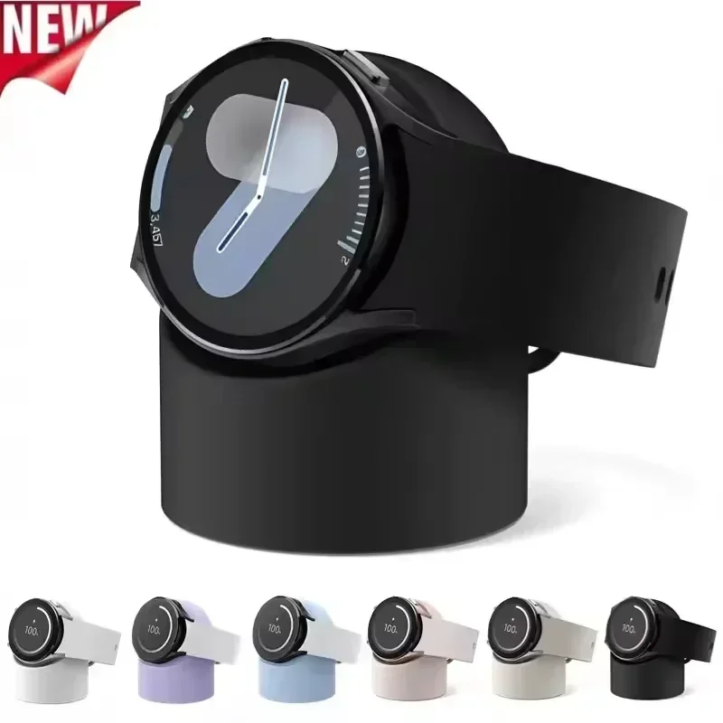 Suporte de Carregamento de Silicone para Samsung Galaxy Watch 7/6/5/4 40mm 44mm Ultra 47mm, Base de Carregamento e Armazenamento para Watch 5 Pro/6 4 