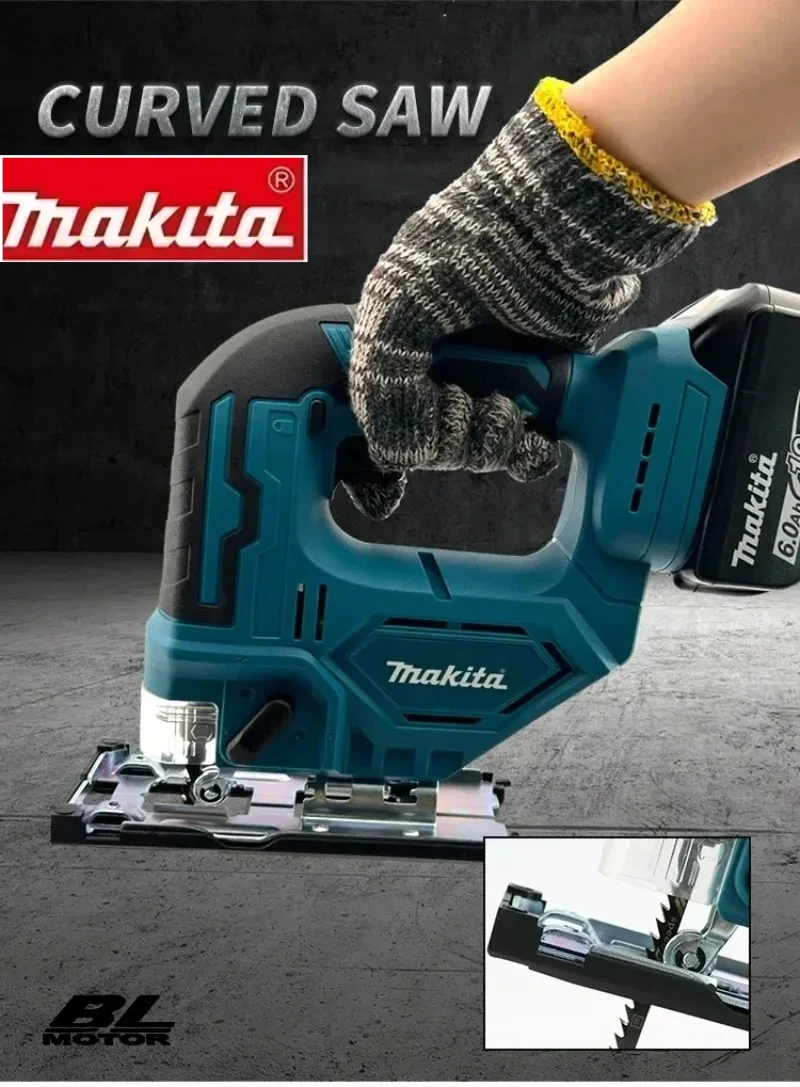 

Makita DJV182Z 340W Brushless Jigsaw 18V Without Battery with Saw Blade Cordless Barrel Handle Portable Carpenter Power Tool