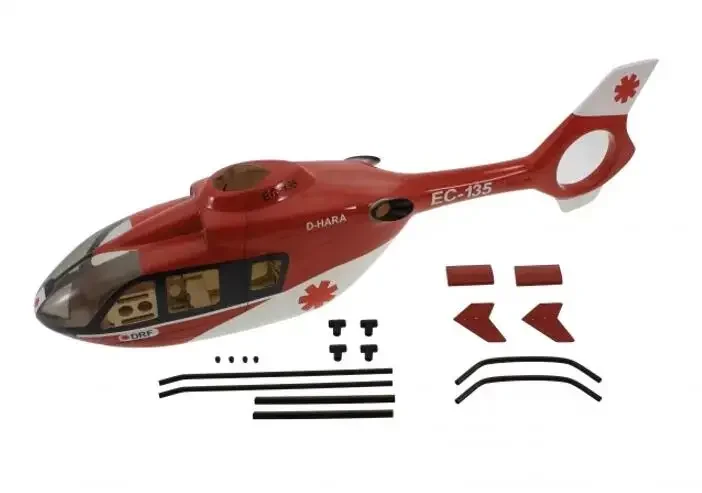 450 rozmiar EC135 wstępnie malowany kadłub śmigłowca RC Copter Body