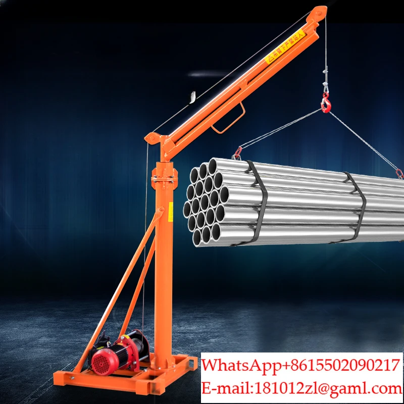 Household column type small crane building decoration outdoor 220v lifting lift small 1 ton hanging brick crane