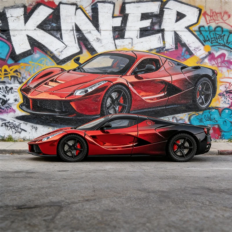 1:22 ラファ スーパーカー モデルおもちゃ メタルダイキャスト 音楽と光 プルバック ドア開閉 車両モデル 男の子の誕生日プレゼント