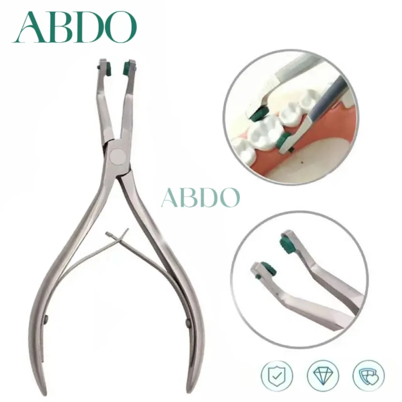 

Dental Crown Remover Plier With Green Rubber Green Tips Dentist temporary crown Remover Tools