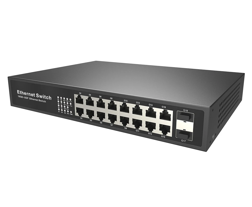 16*100/1000M RJ45 Port+2*1000M SFP Optical Port Slot Ethernet Security Switch