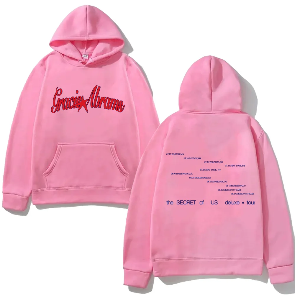 TSOU ديلوكس هيذر رمادي ستار هوديي 2025New جرايسي أبرامز بلوزة غير رسمية ملابس الصوف للجنسين الشرير مع جيب هودي #3