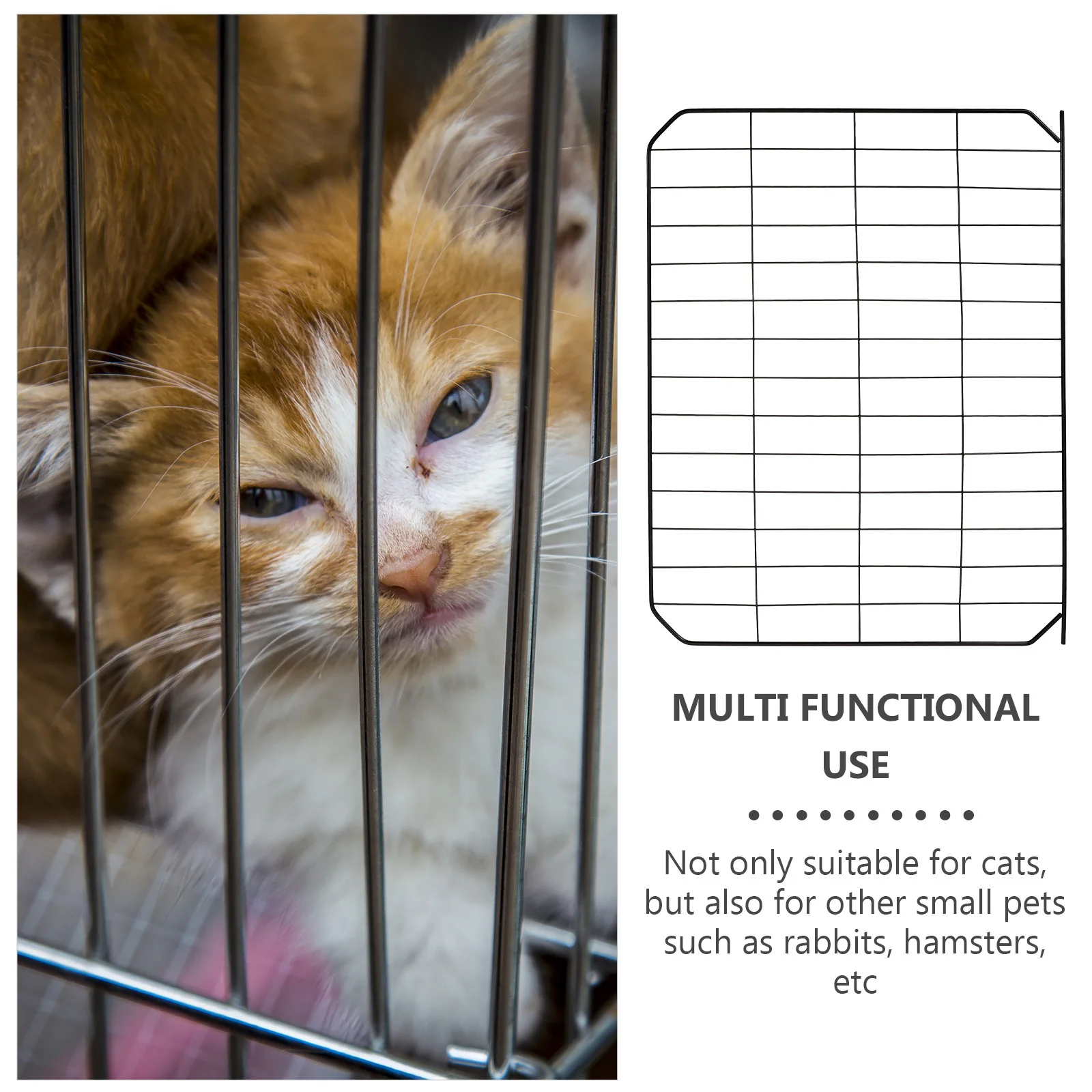 

Pet Cage Door Wire Grid Sheet Resistant Break Proof Multipurpose DIY Dog Cat Playpen Fence Door Puppy Cage