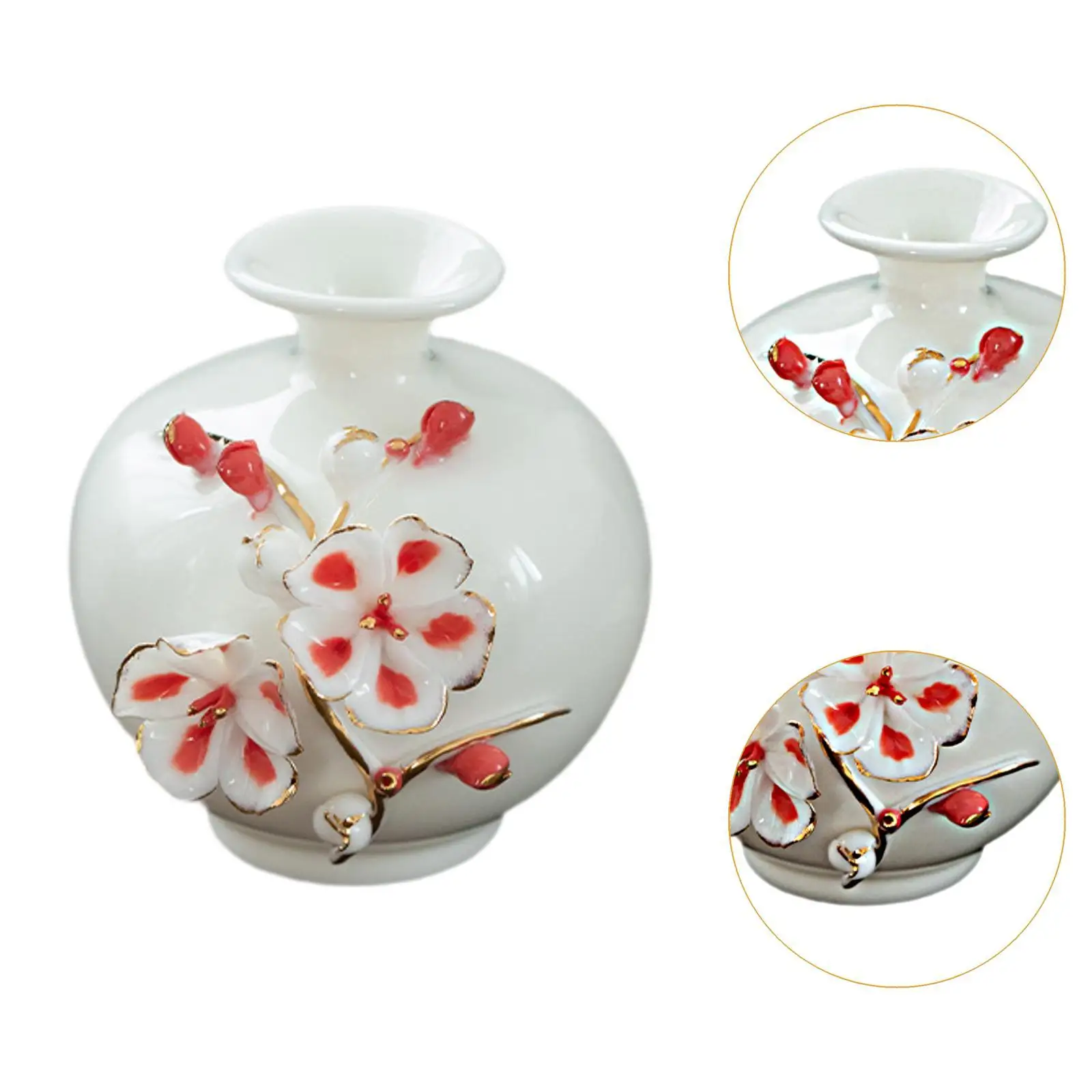 Ceramic Flower Vase Classic Plant Holder for Table Farmhouse Decoration