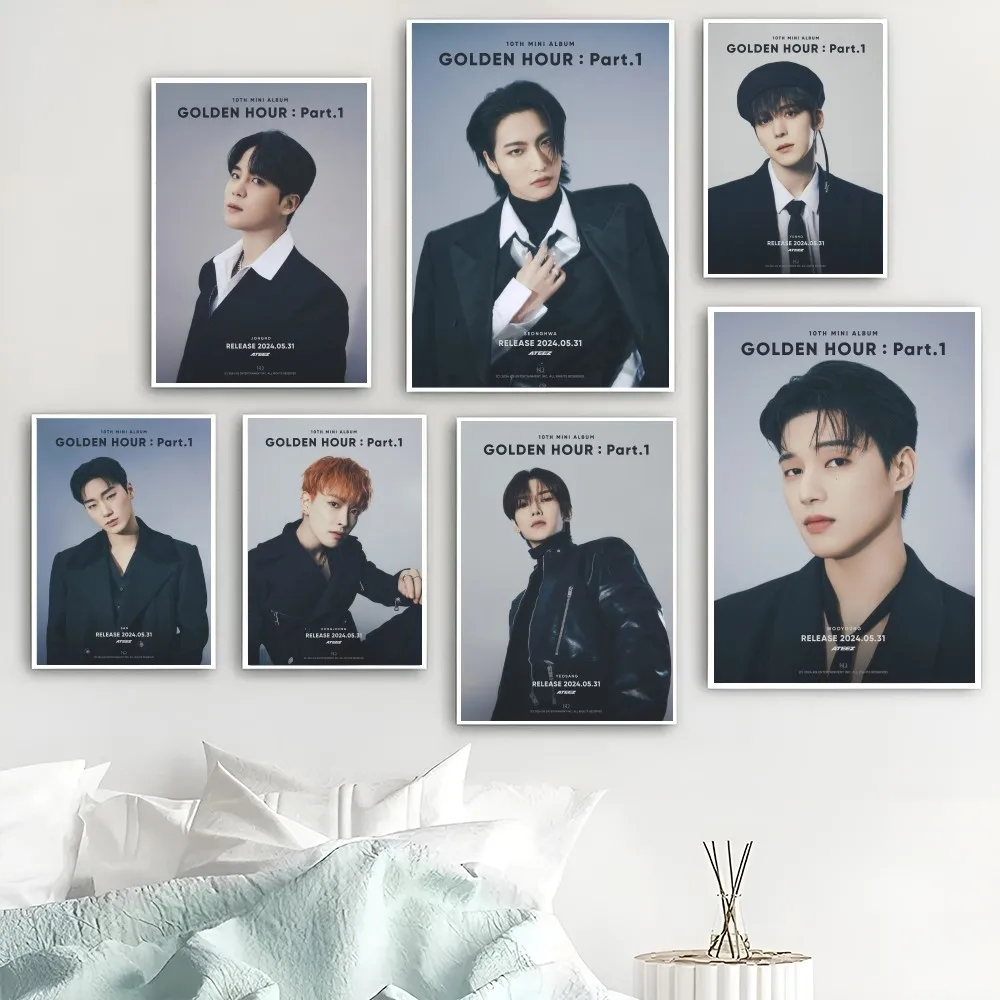 

ATEEZ WORK FOTOS DE CONCEPTO постер HD принты художественная картина украшение стены дома и комнаты живопись подарки безрамные