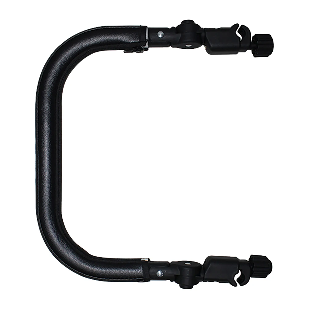

Universal Stroller PU Bumper Handle Replacement Black Thickened Iron Pipe Removable Zipper Foam Layer Strong Bearing