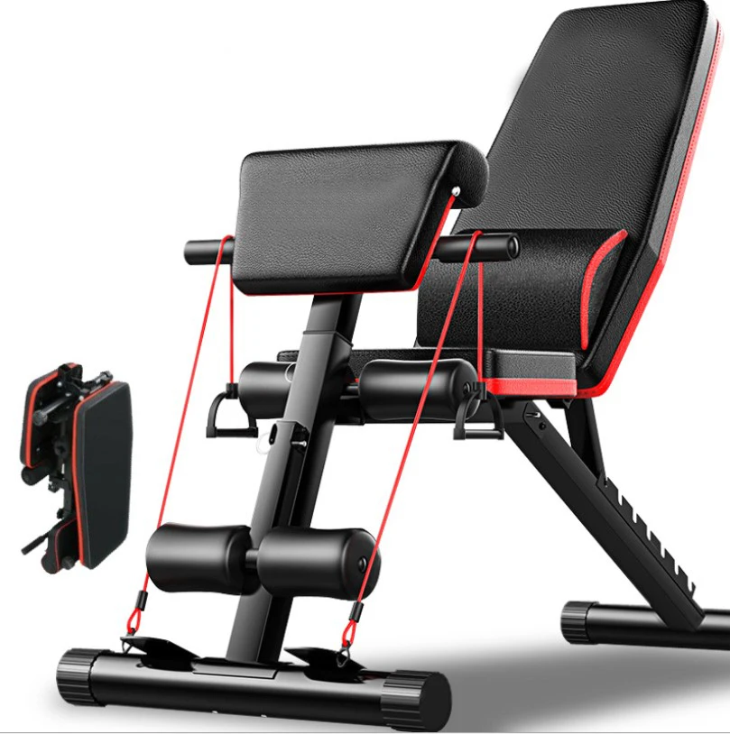 

Gym Foldable Fitness Press Barbell Bed Adjustable Weight Lifting Dumbbell Bench Sit Up Multifunctional Bench
