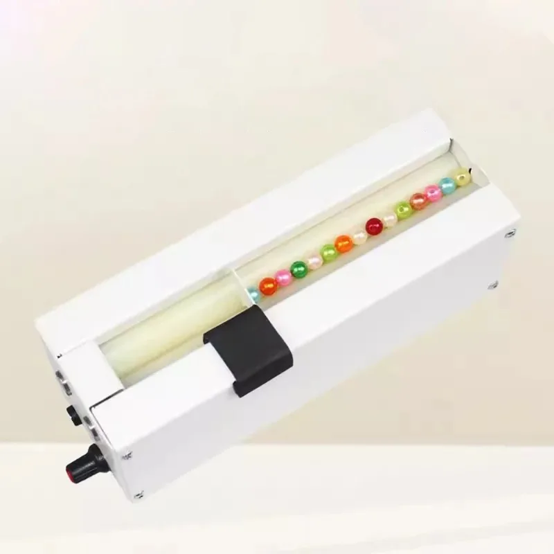 Single-Channel Electric Beading Machine - Automatic Bead Stringing Tool with Adjustable Length for DIY Bead Curtain Crafts