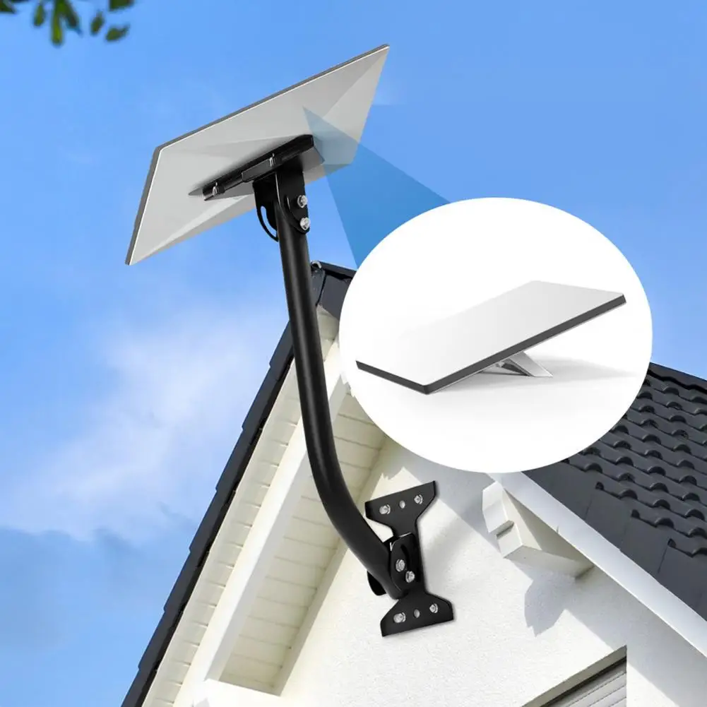 Weatherproof Roof Bracket Carbon Steel Adjustable Angle Terminal Plate, Stable Signal Stand for Outdoor Installation