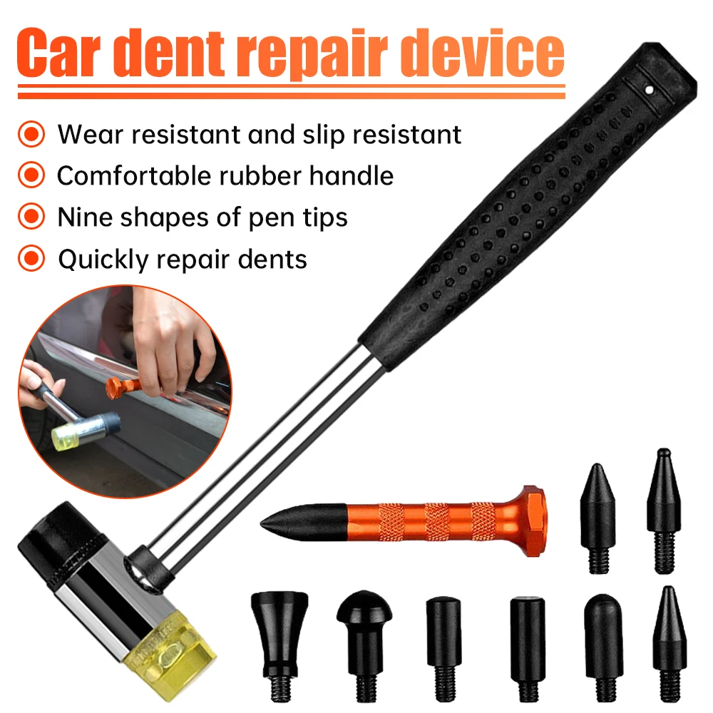 Car Dent Hammer Repair Dings Removal Tools Hail Bulge Remover Tap Down Pen Auto Sheet Metal Set Automotive Accessories Universal