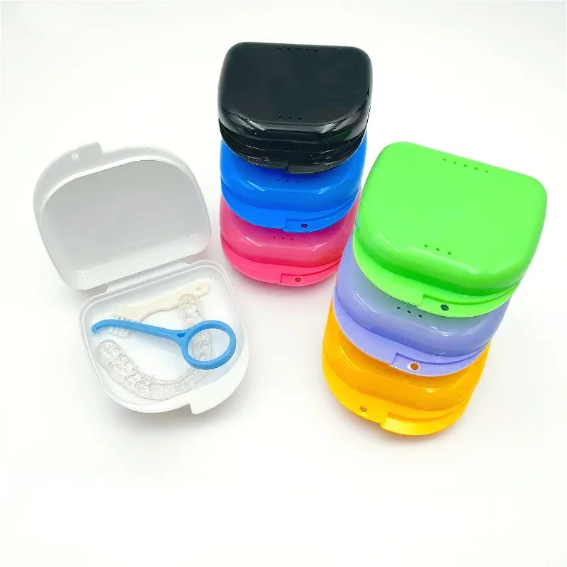 20pcs Cleaning and Storage Boxes, Orthodontics Fixator Storage Containers, Plastic Storage Hygiene Best Tools s