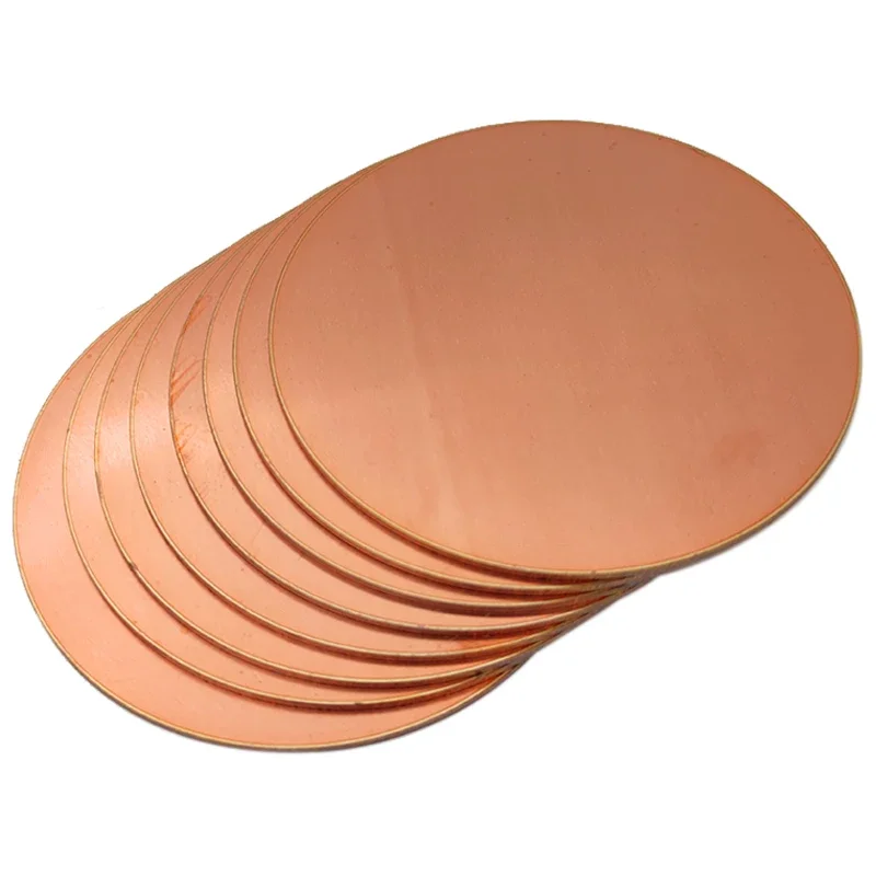 5pc T2 Pure Copper Disc Round Plate Sheet 1.5mm X 120mm Cooling Copper Sheet For Machining