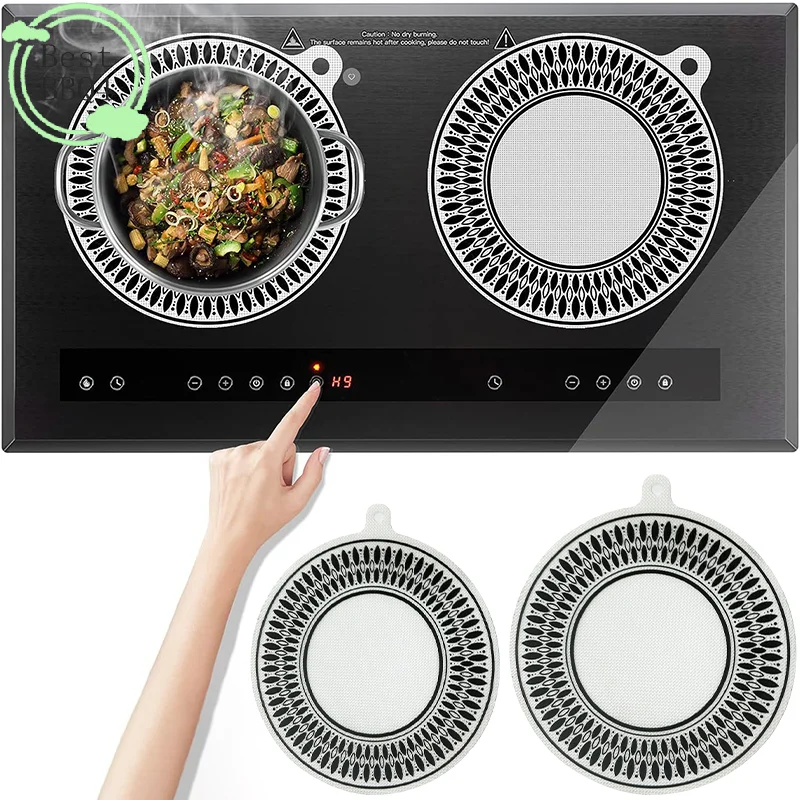 (BBQ4)1PC Induction Cooktop Mat Cooktop Scratch Protector For Induction Stove Multifunctional Silicone Mats For Air Fryer Liners
