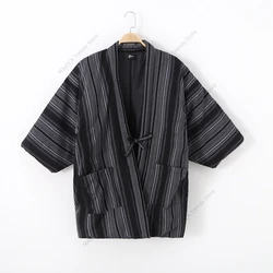 Hanten Jacket Men Japan Style Cardigan Coats Samurai Winter Kimono Homme Yukata Asian Clothes Haori Women Pajamas