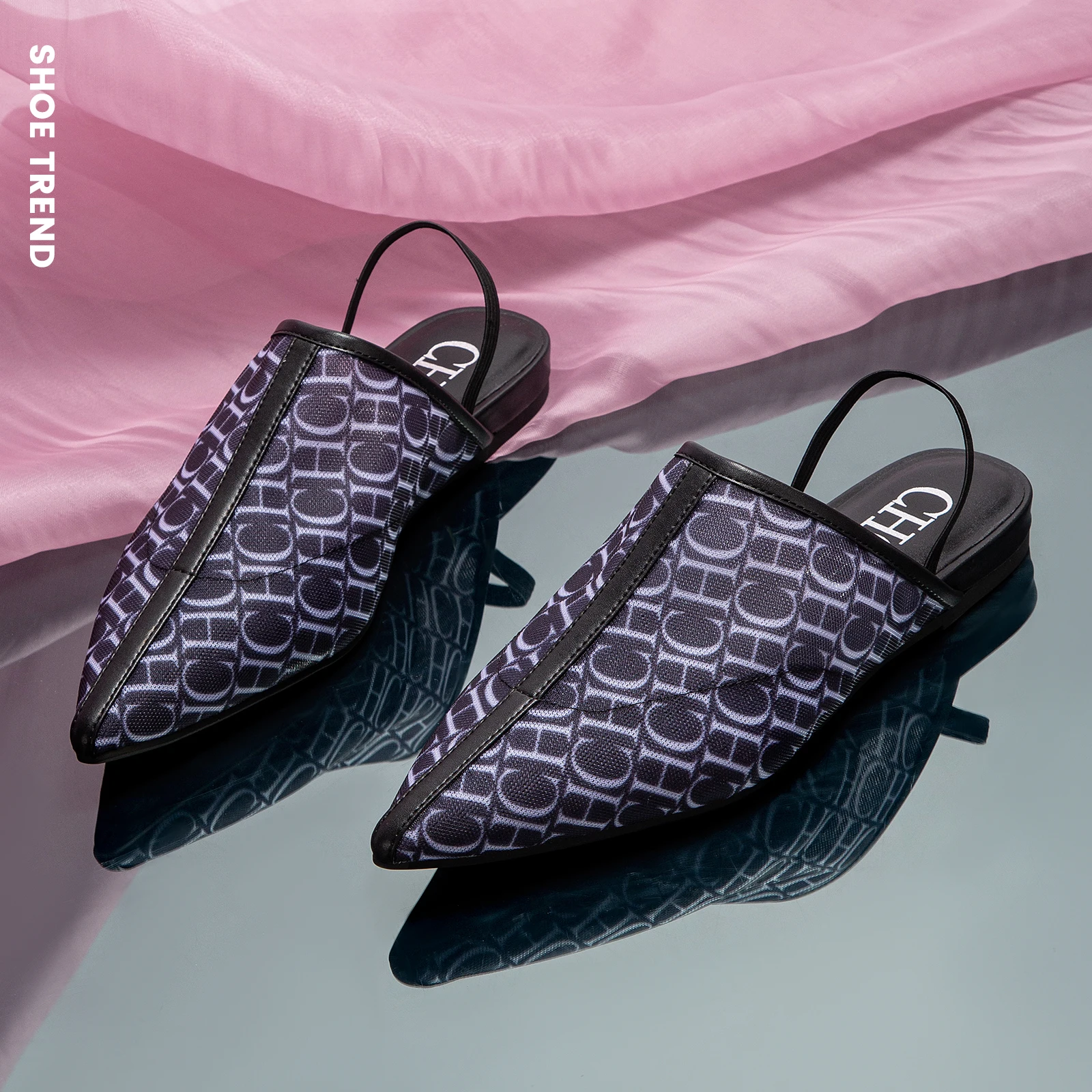 

Fashionable New Casual Women's Pointed Nose Sandals, Comfortable Outdoor Letter Design, Women's Low Heel Sandals