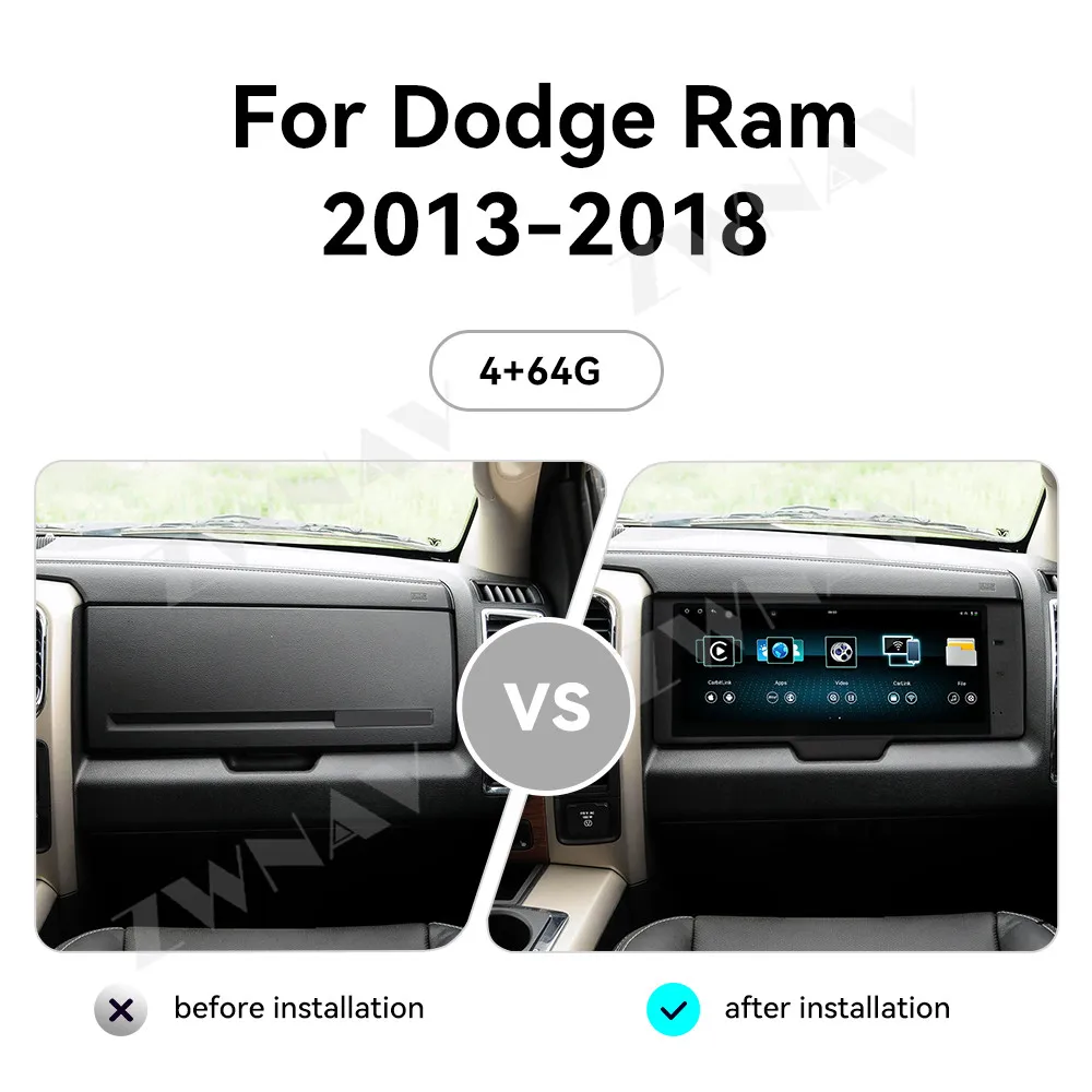 مساعد الطيار أندرويد 14 Carplay 17 بوصة تعمل باللمس ل دودج رام 2013-2018 راديو السيارة ستيريو لتحديد المواقع والملاحة السيارات الوسائط المتعددة