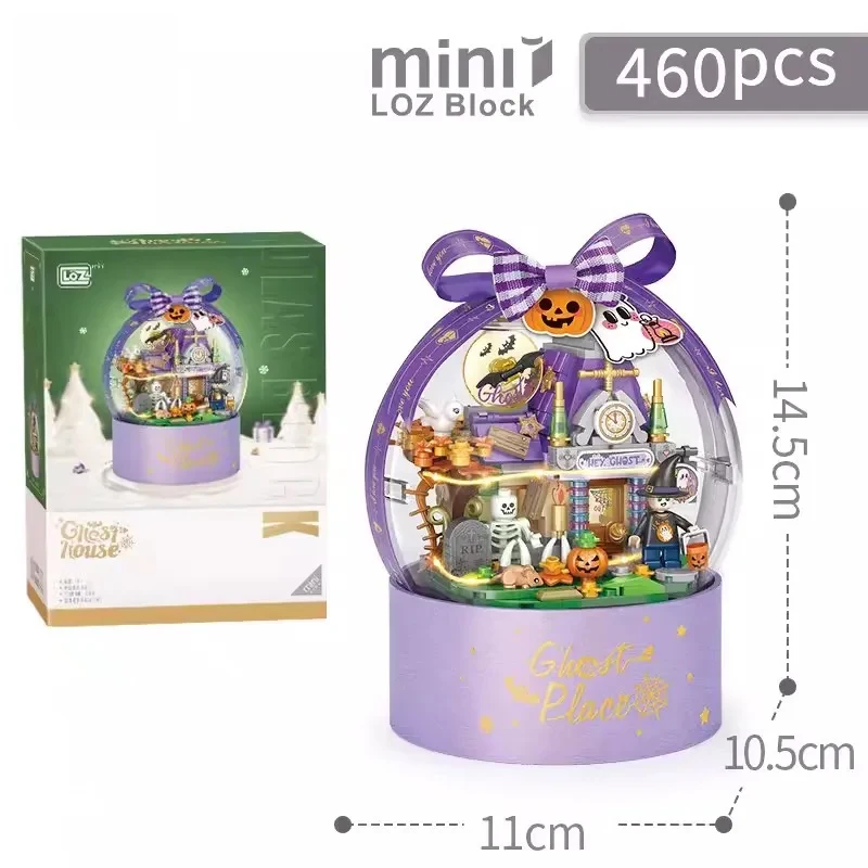 LOZ NEW ARRIVE  Architecture Merry Christmas House Tree Deer 3D Mini Blocks Bricks Building Toys for Children  1306