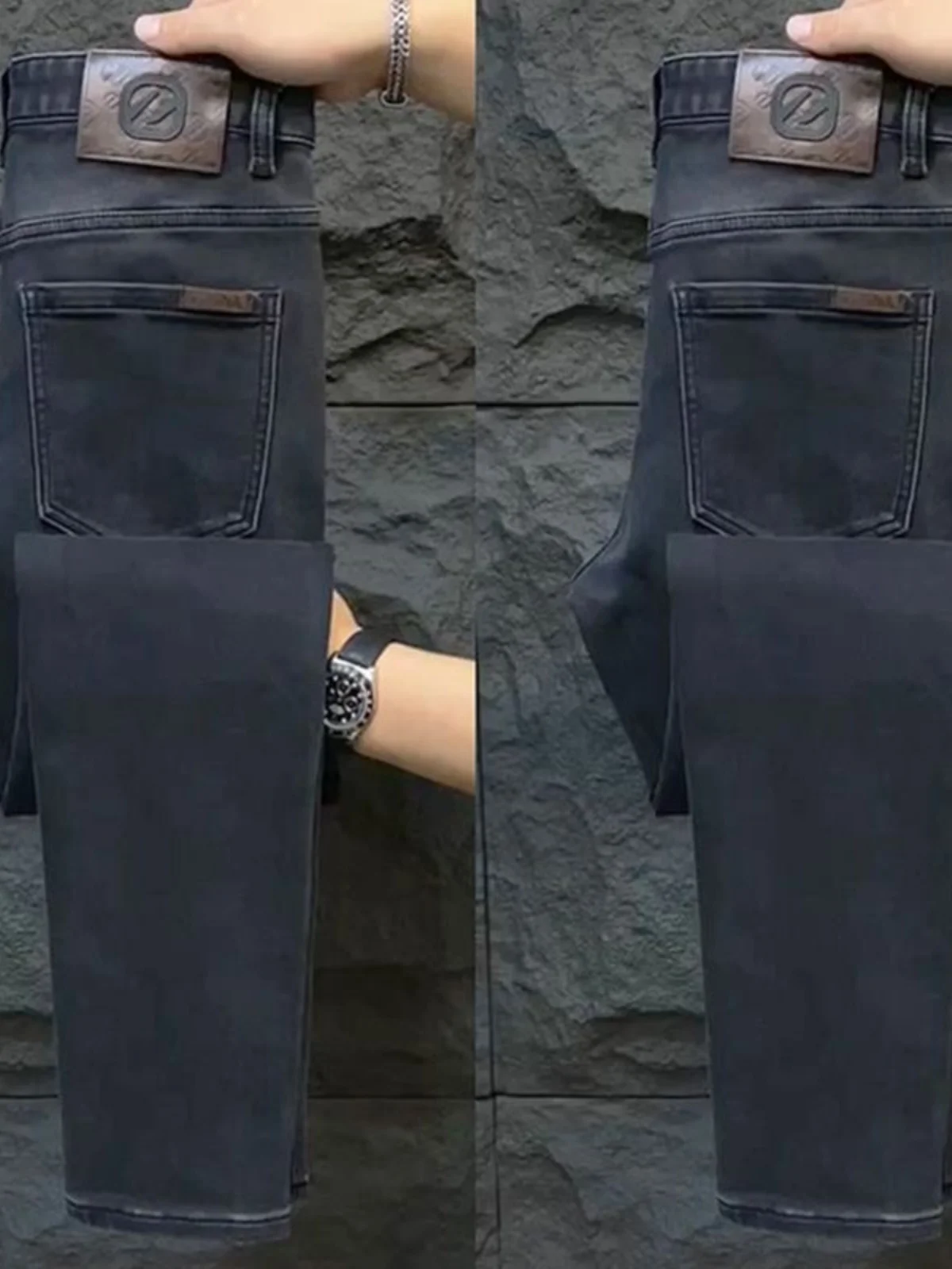 

Мужские облегающие джинсы, новинка 2024, модные эластичные модные брендовые универсальные европейские товары, брюки Haome с маленькой ногой