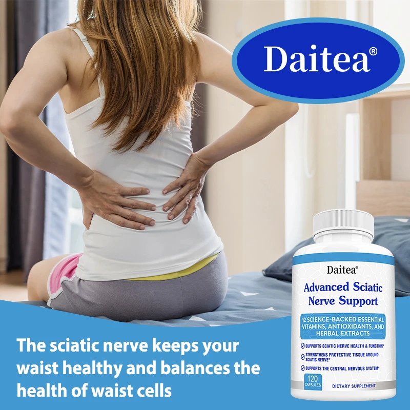 Sciatic Nerve Health Support-Contains Vitamins B2, B6, B9, B12, Antioxidant, Neuron Repair, Mobility Restoration - 120 Capsules
