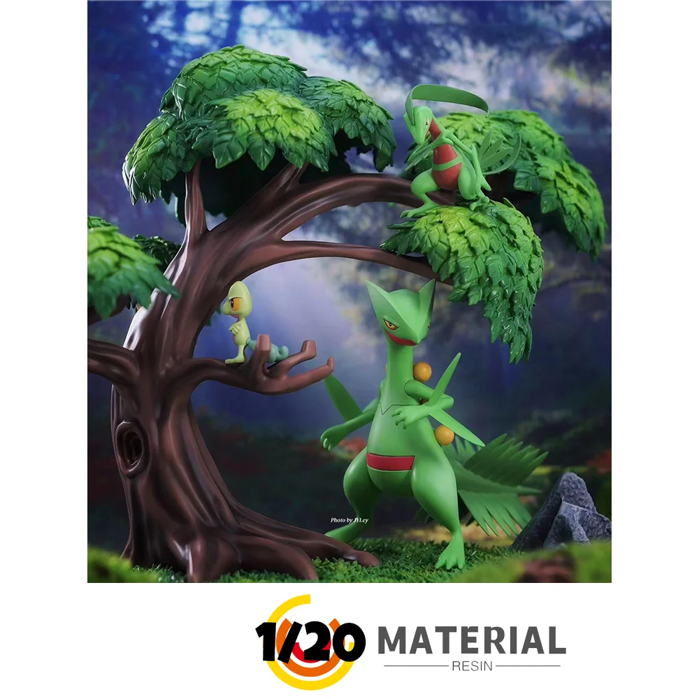 

[Предзаказ] 1/20 фигурка из смолы [HH] - Treecko & Grovyle & Skeleton tile