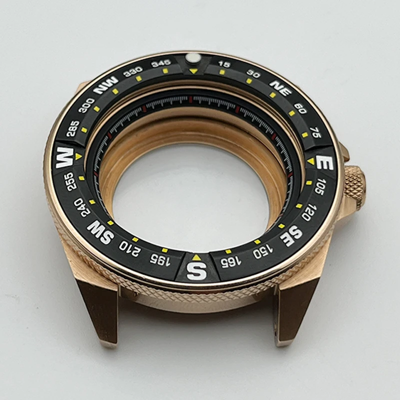 Nh35 Case Samurai King Fits Nh35 Nh36 4r Japanese Automatic Movement Sapphire Mirror Dial 28.5Mm Rose Gold Watch Case