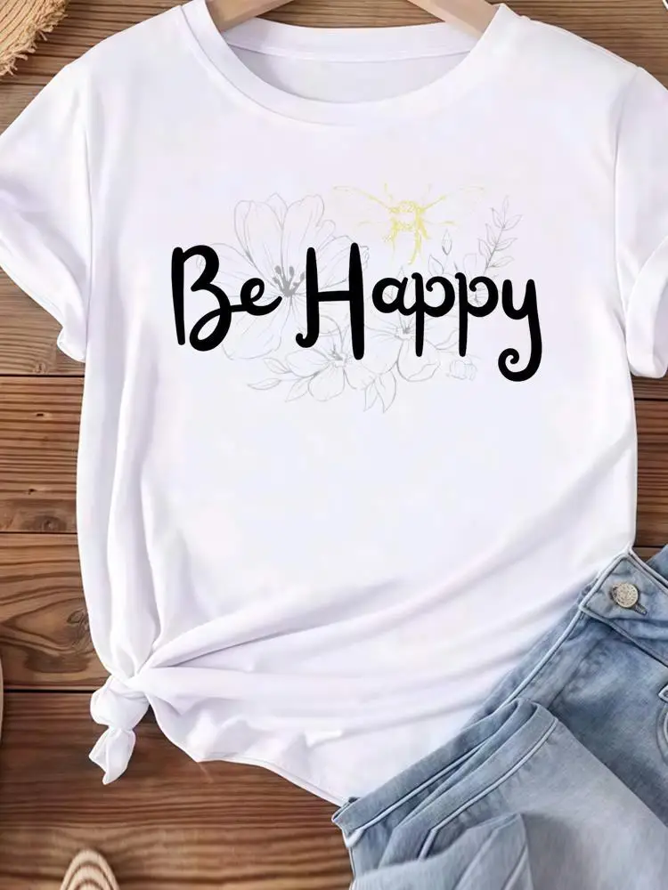 

Sweet Letter 90s Cute Clothing Fashion Clothes Ladies Popular Casual Women Graphic T Short Sleeve Tees Print O-neck T-shirts