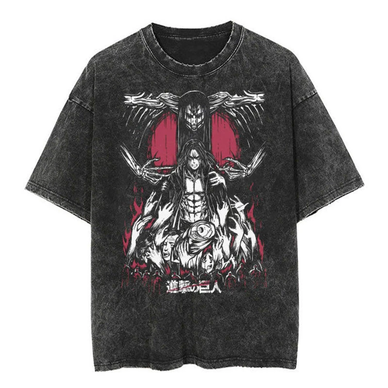 camiseta-oversized-vintage-desgastada-de-manga-curta-com-lavagem-estonada-estilo-streetwear-do-novo-anime-japones-attack-on-titan