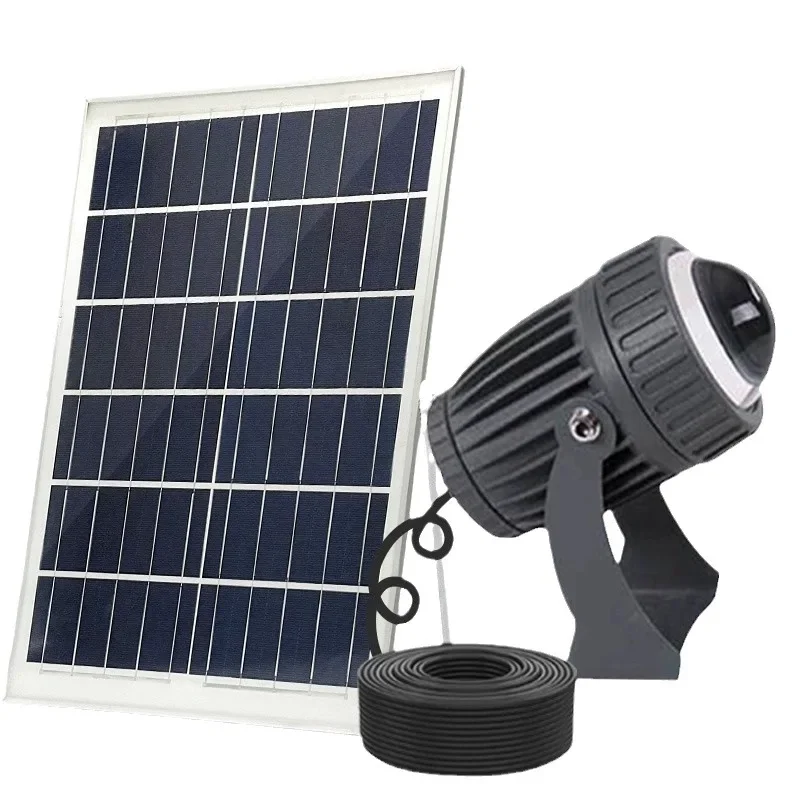 DurableLED Outdoor Solar One-beam Projection Light Exterior Wall Washer Light Beam Remote Spotlight Waterproof Pillar Light