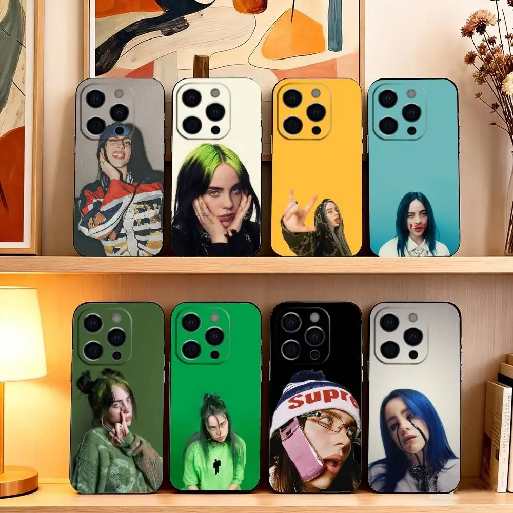 

Billie Eilish S-Singer Phone Case Silicone Soft For IPhone 17 16 15 14 13 12 11 X XR Plus Pro Max Plus